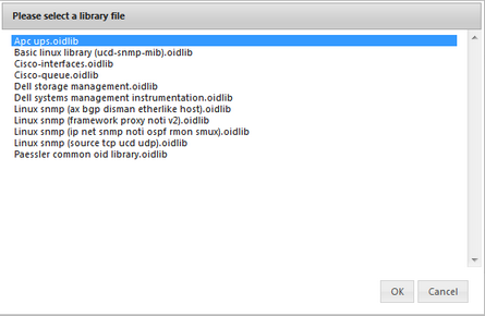 List of SNMP Default Library Files